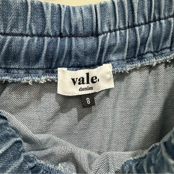 Vale Denim Maxi Skirt with Fringe Hem Size US 4 - Picture 5 of 6